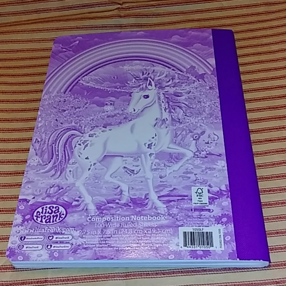 NEW Lisa Frank Composition Unicorn Notebook